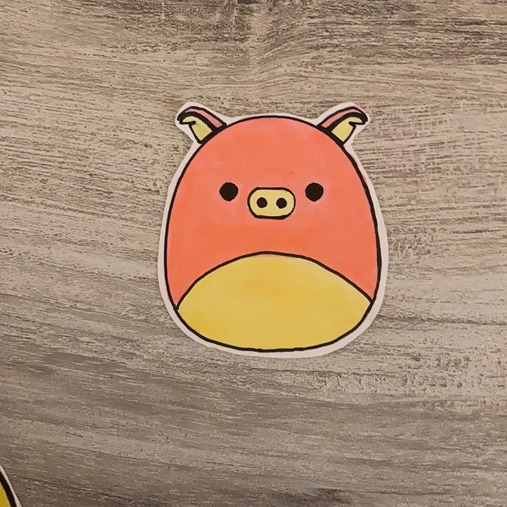 peter the pig squishmallow sticker